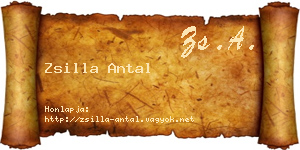 Zsilla Antal névjegykártya